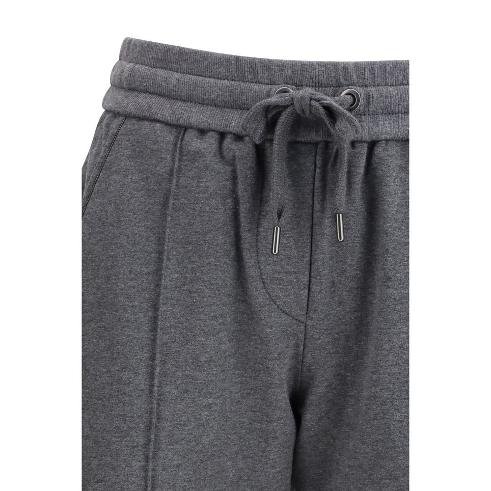 Brunello Cucinelli Gray Cotton Athletic Pants