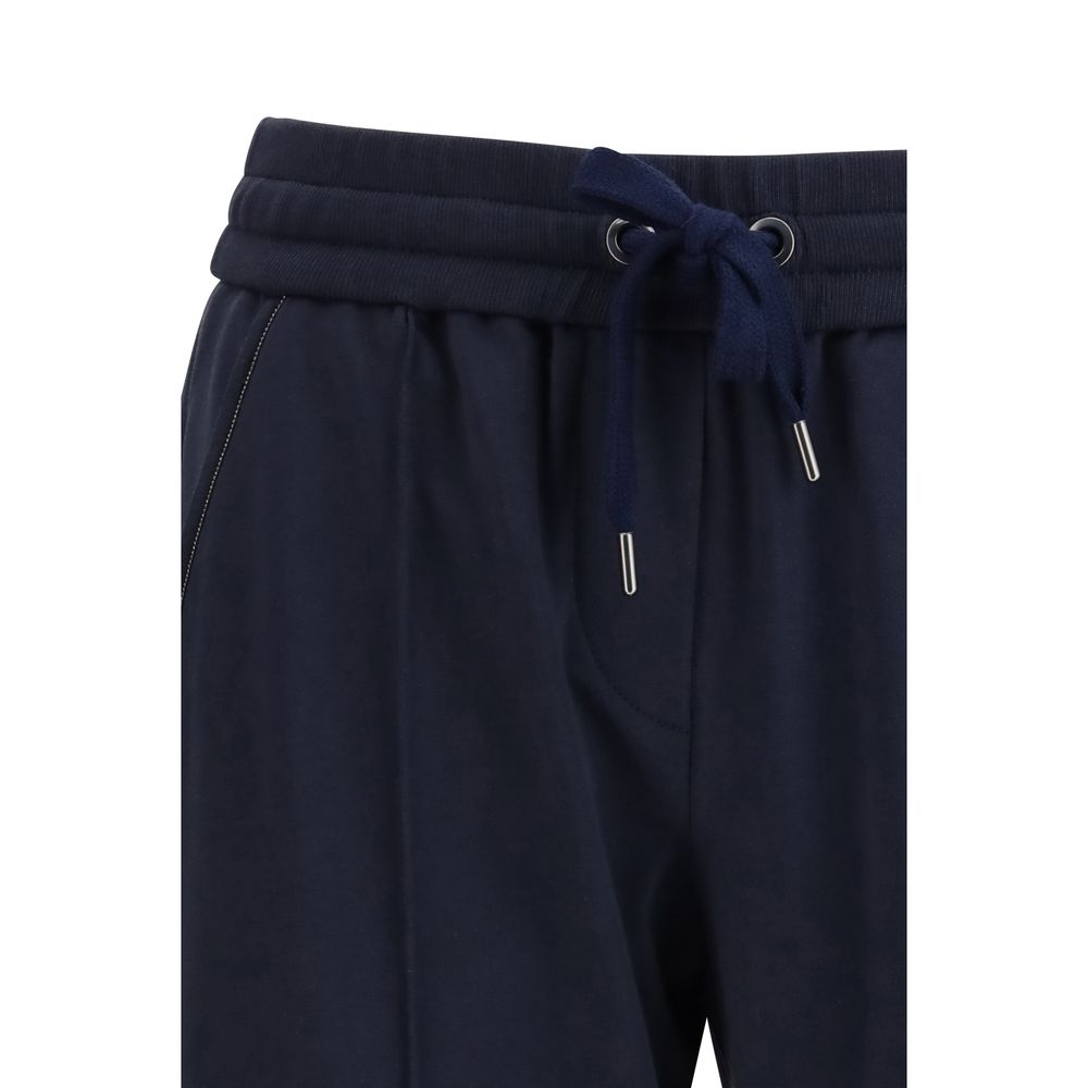 Brunello Cucinelli Blue Cotton Athletic Pants
