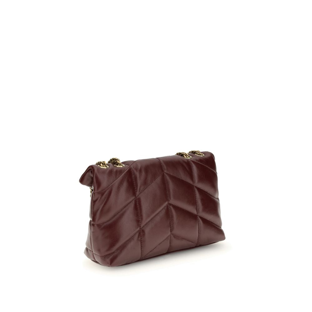 Saint Laurent Bordeaux Calf Leather Bos Taurus Shoulder Bag