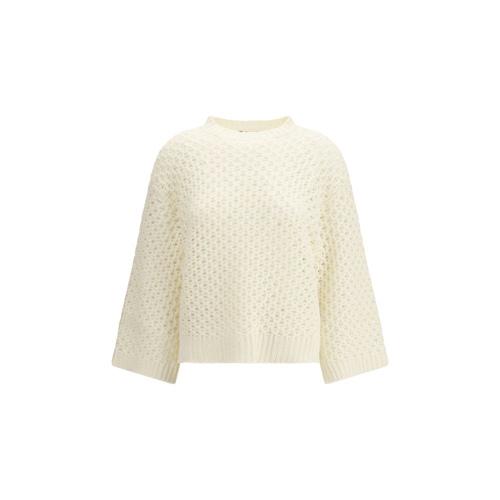 Fabiana Filippi Beige Wool Oves Aries Sweatshirt