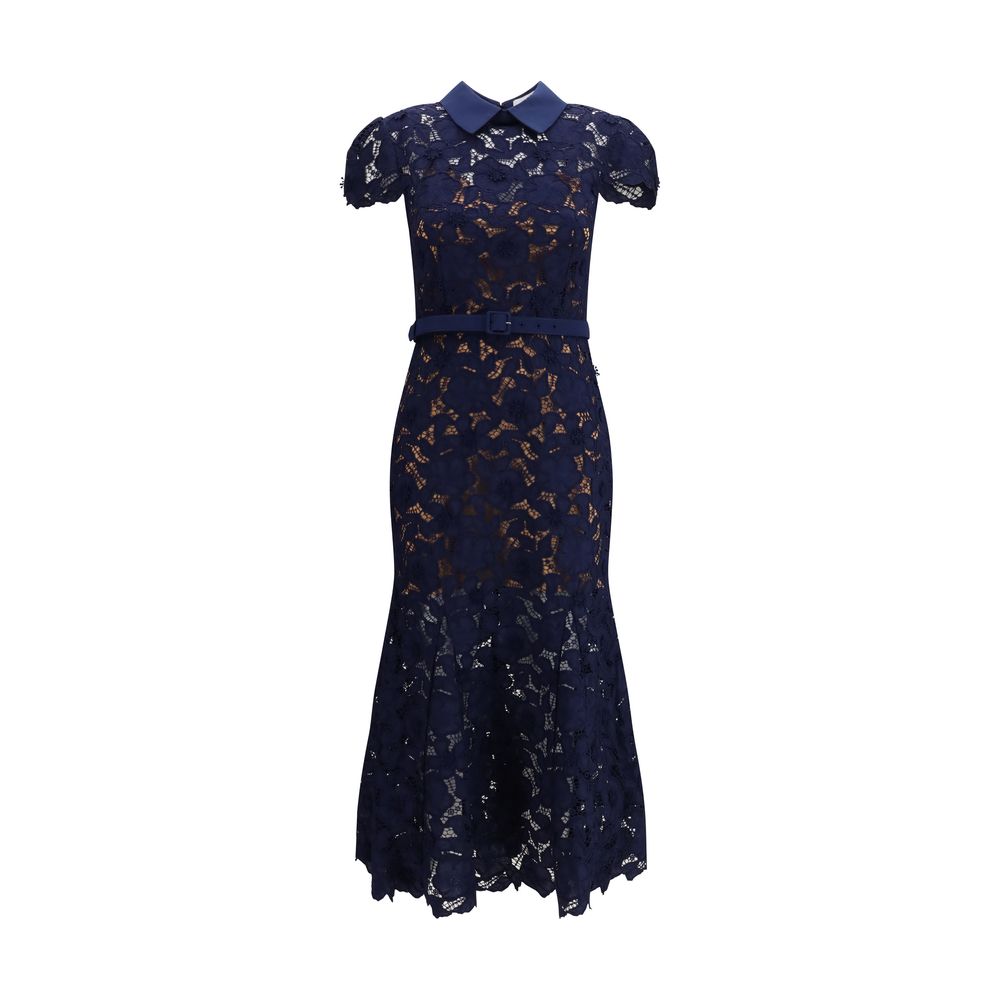 Self-Portrait Blue Polyester Cocktail Dress