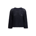 Fabiana Filippi Black Wool Oves Aries Sweatshirt