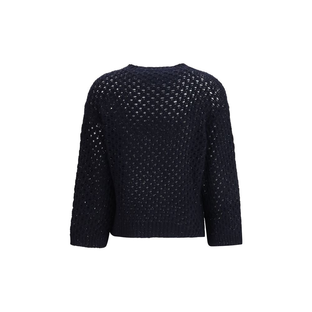 Fabiana Filippi Black Wool Oves Aries Sweatshirt