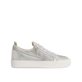 Giuseppe Zanotti Silver Fabric Sneakers