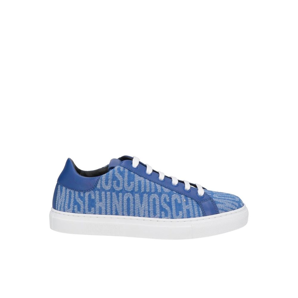 Moschino Couture Blue Leather Sneakers