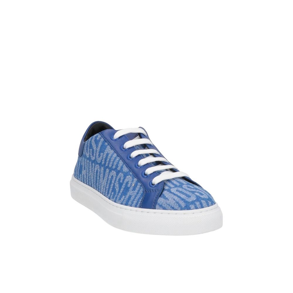 Moschino Couture Blue Leather Sneakers