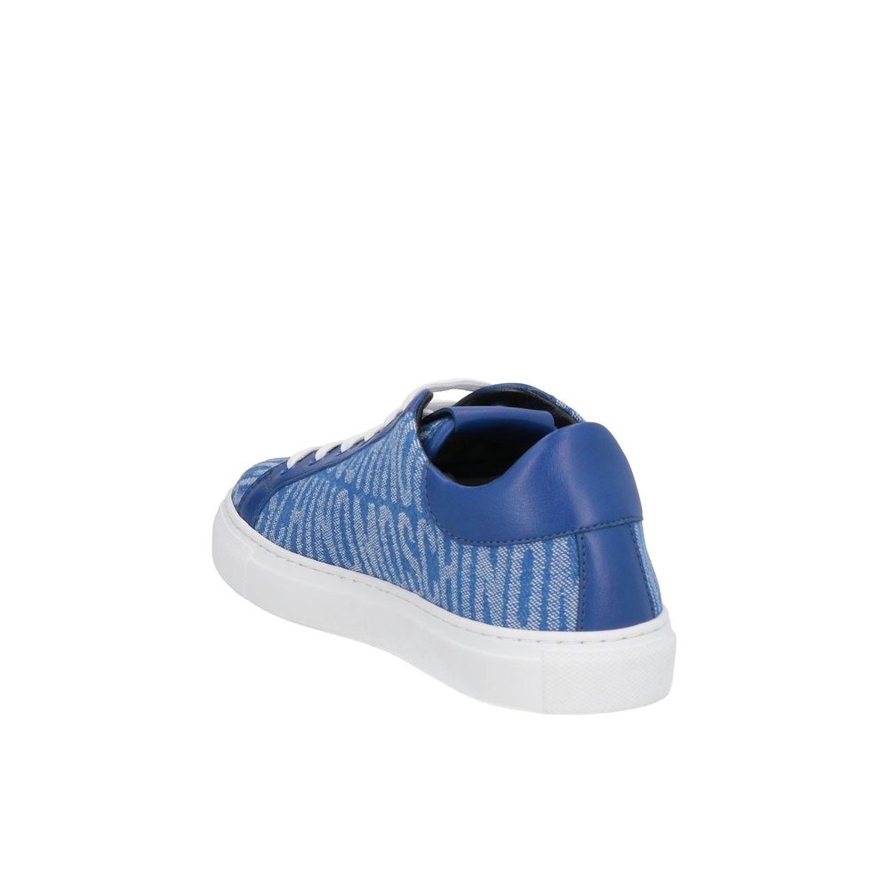 Moschino Couture Blue Leather Sneakers