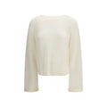 Allude White Wool Sweatshirt