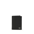 Valentino Garavani Black Calf Leather Bos Taurus Wallet