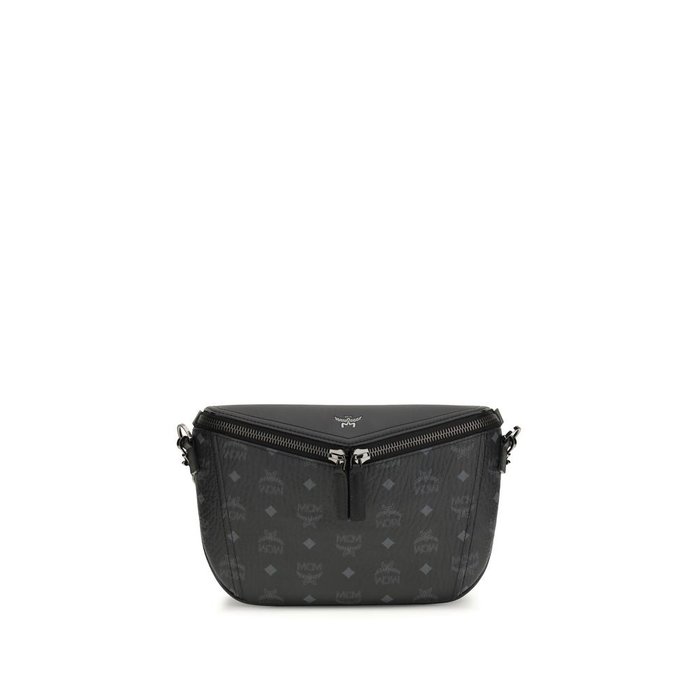 MCM Black Calf Leather Bos Taurus Shoulder Bag