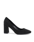 19V69 Italia Black Fabric High Heel Pumps