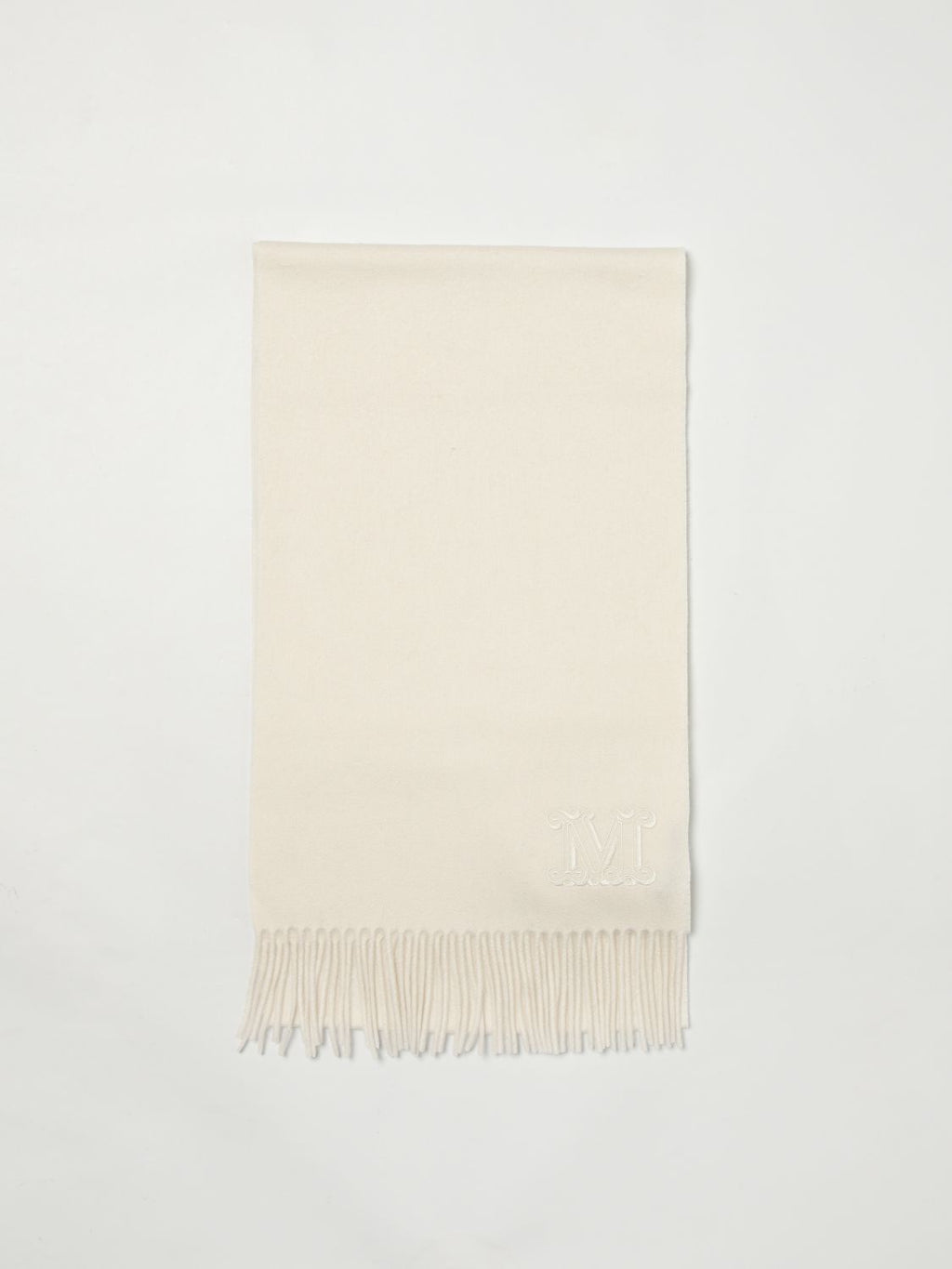 Max Mara White Cashmere Scarf