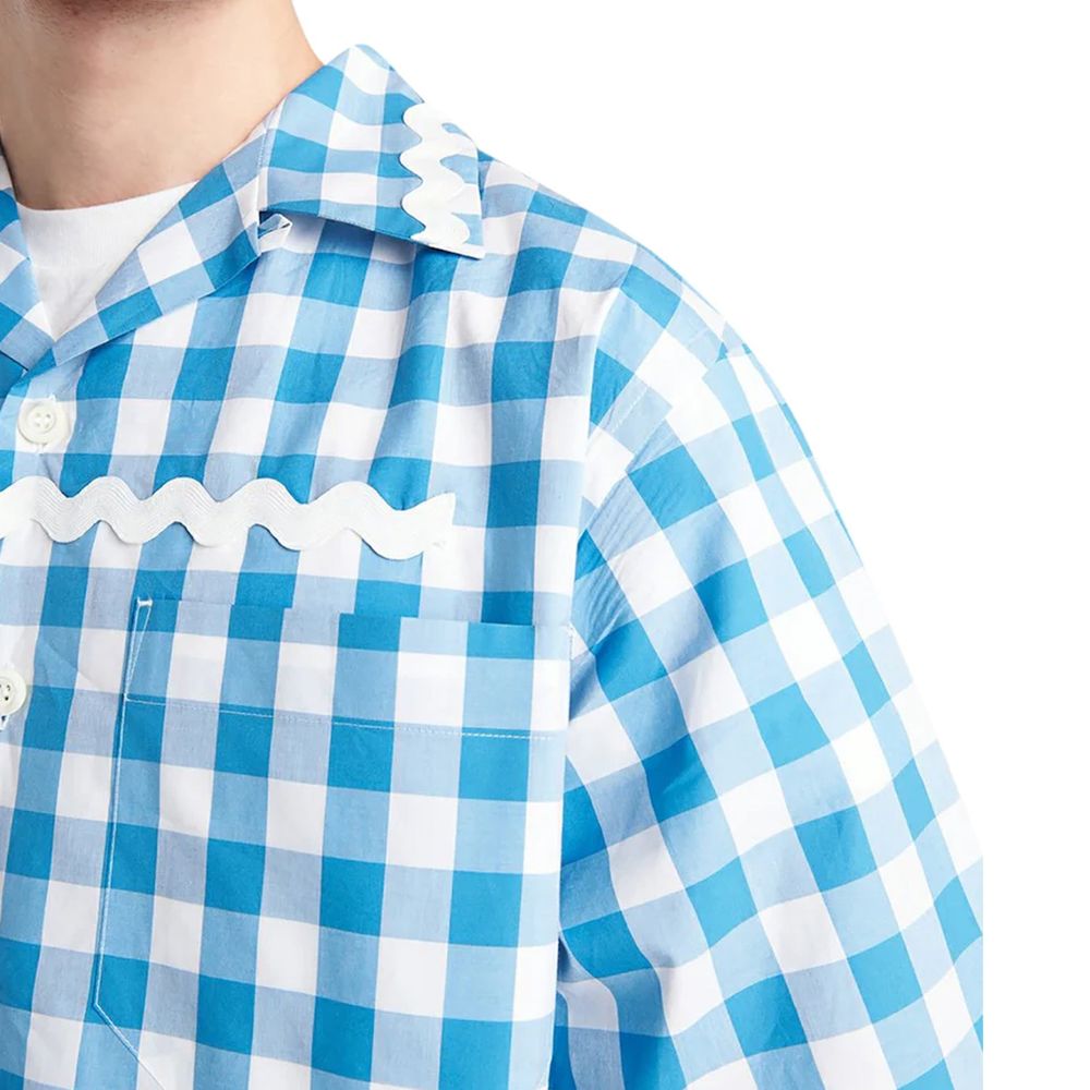 Prada Blue Cotton Shortsleeve Shirt