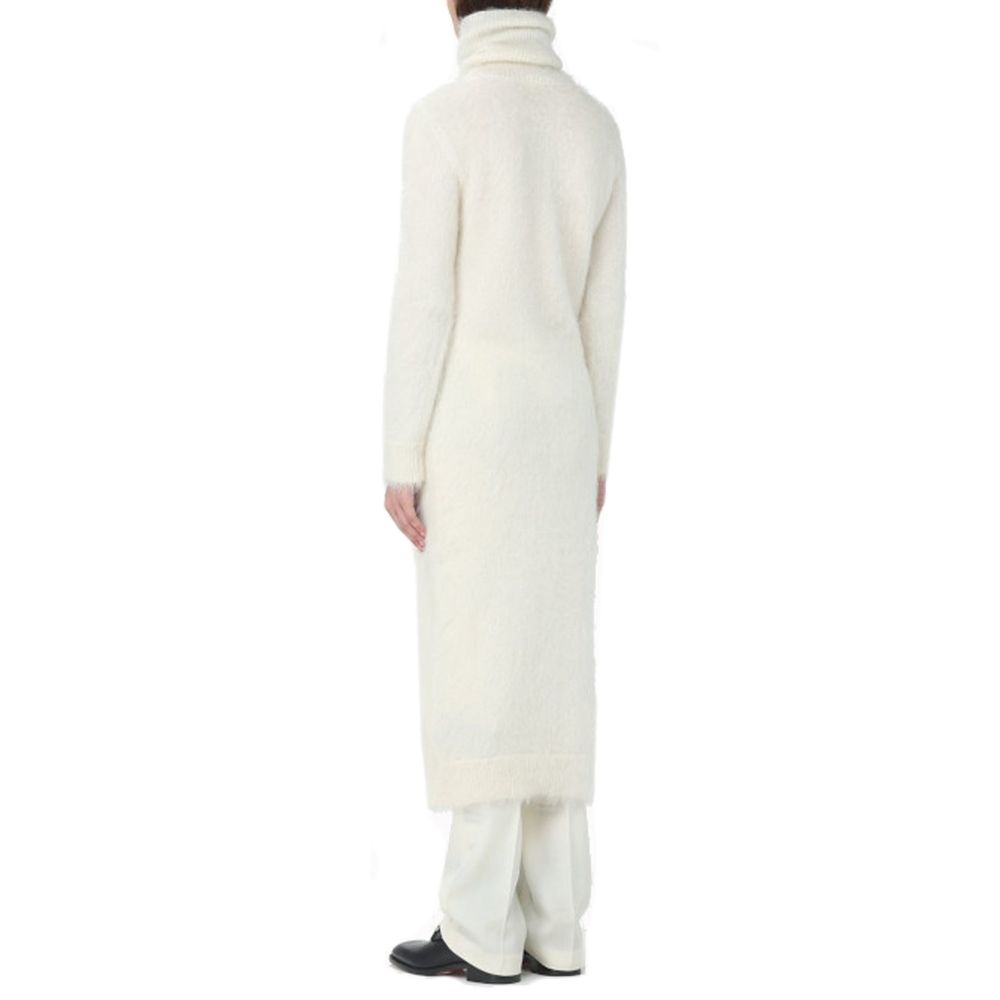 Saint Laurent White Mohair Casual Dress