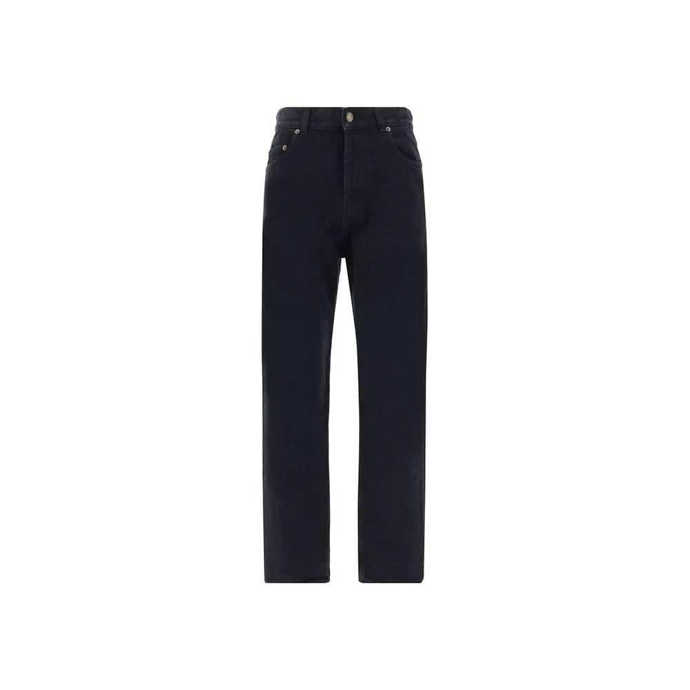 Saint Laurent Black Cotton High-Waisted Jean
