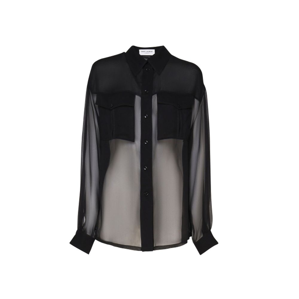 Saint Laurent Black Denim Shirt