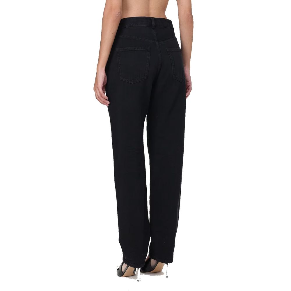 Saint Laurent Black Cotton High-Waisted Jean