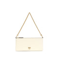 PINKO White Calf Leather Bos Taurus Shoulder Bag