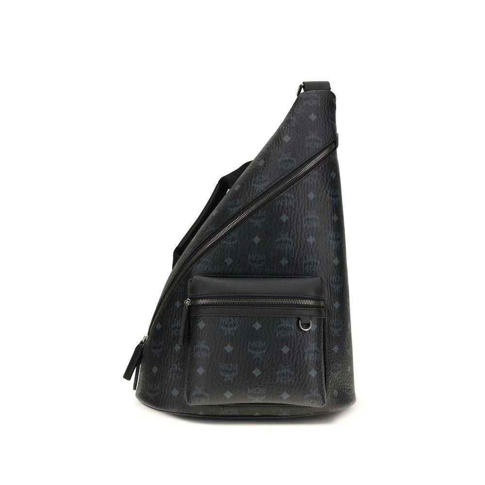 MCM Black Fabric Backpack