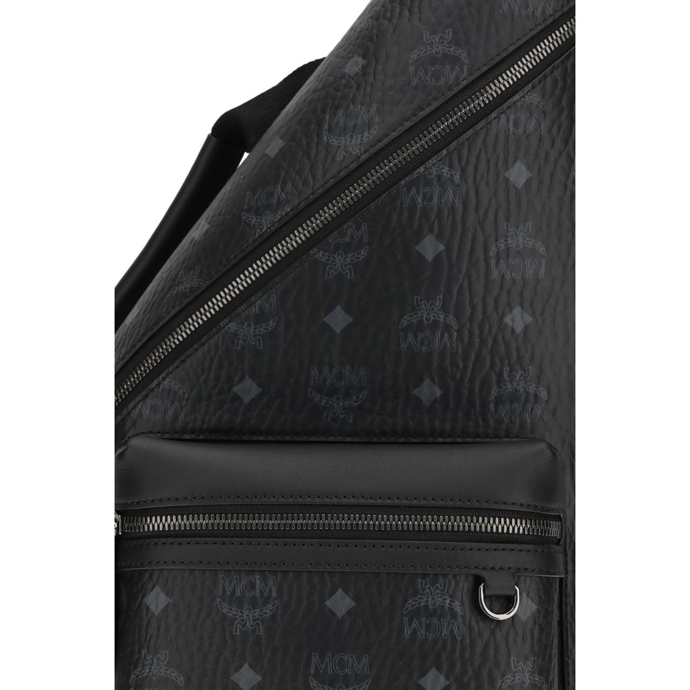 MCM Black Fabric Backpack