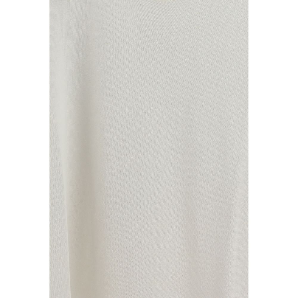 P.A.R.O.S.H. White Linen Sleeveles T-Shirt