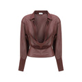 The Andamane Purple Silk Blouse