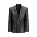 Balenciaga Black Calf Leather Bos Taurus Leather Jacket