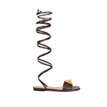Valentino Garavani Brown Leather Strap-On Sandals