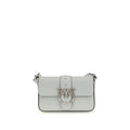 PINKO Gray Calf Leather Bos Taurus Shoulder Bag
