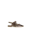 PINKO Brown Goatskin Ballet Flats