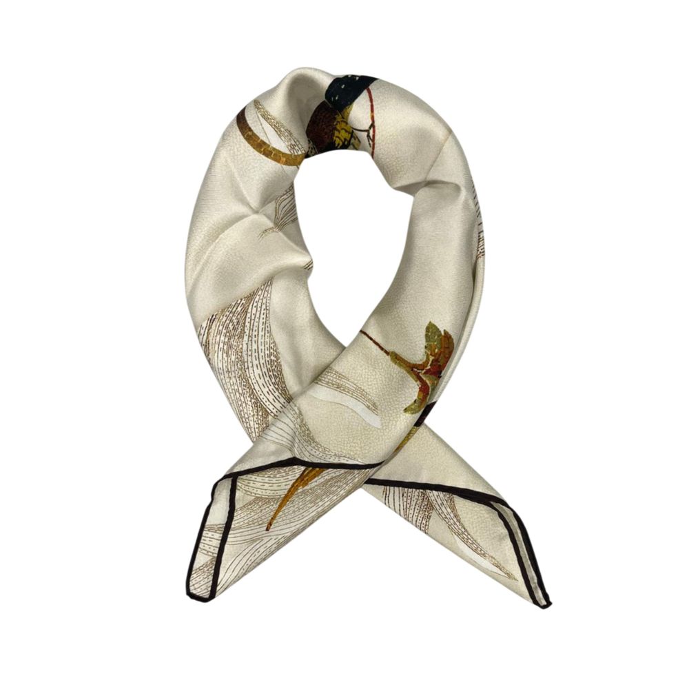 Borbonese Beige Silk Women Scarf