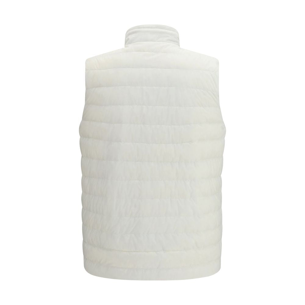 Herno White Polyamide Sleeveless Jacket
