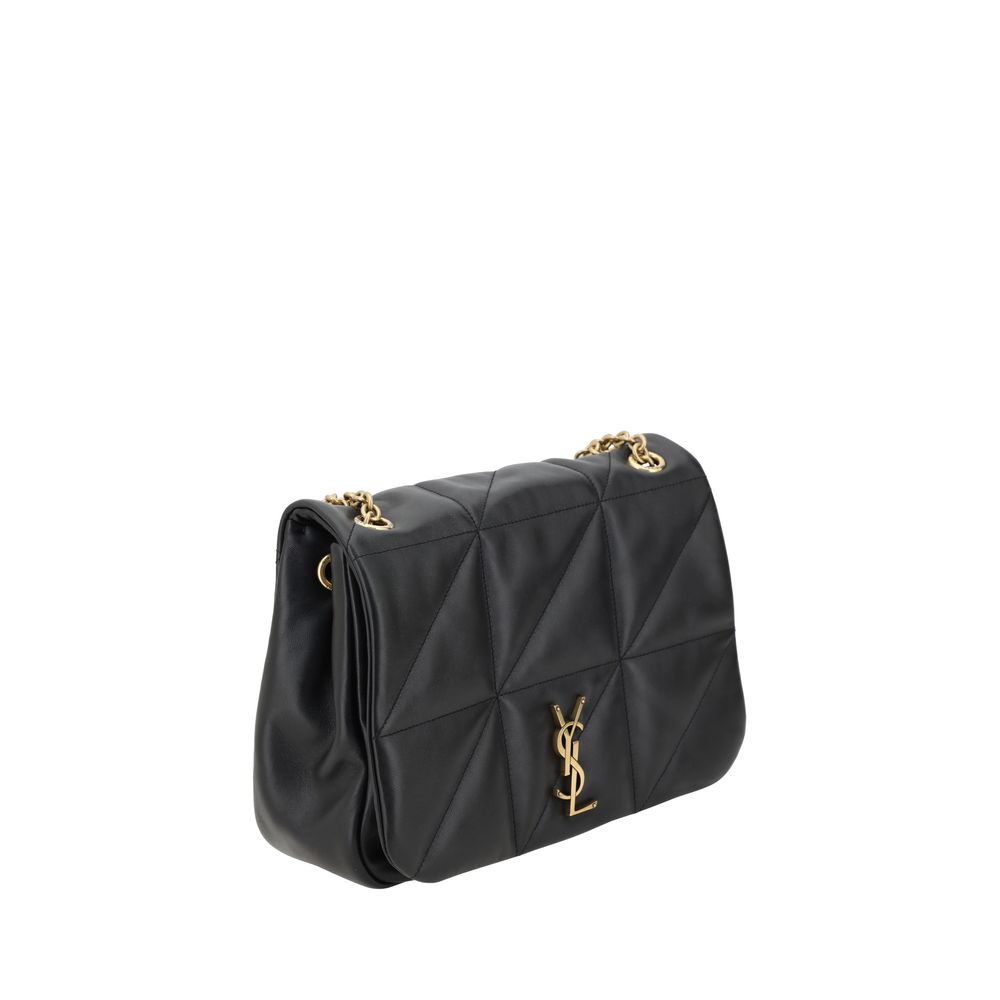Saint Laurent Black Lamb Ovis Aries Aries Shoulder Bag