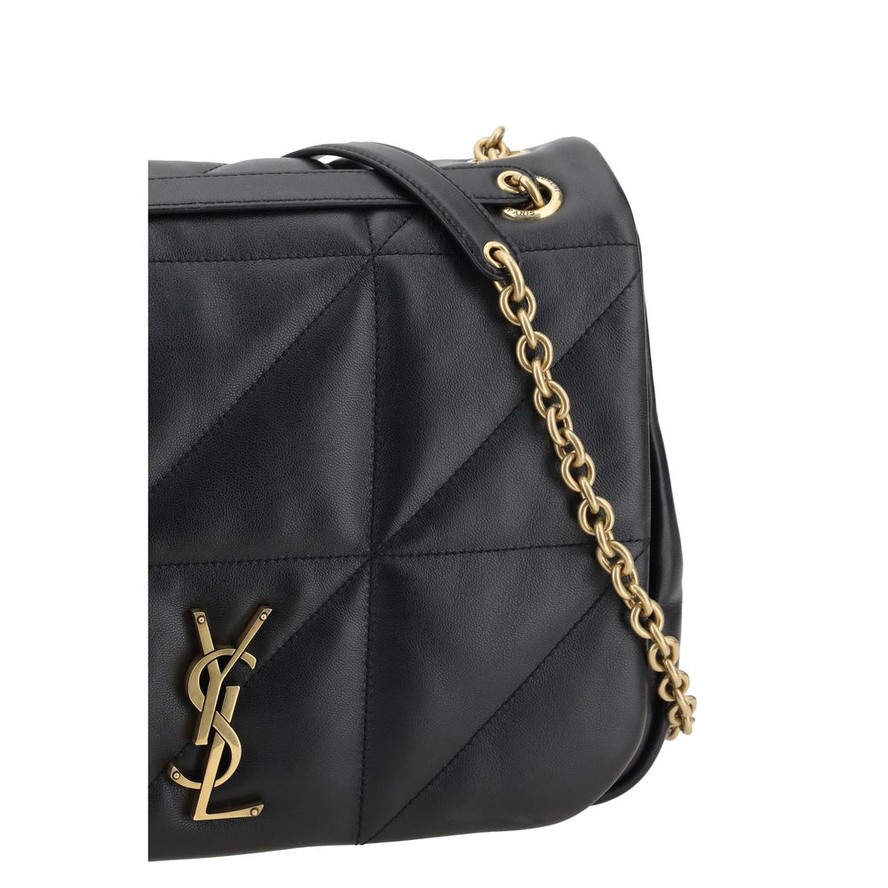 Saint Laurent Black Lamb Ovis Aries Aries Shoulder Bag