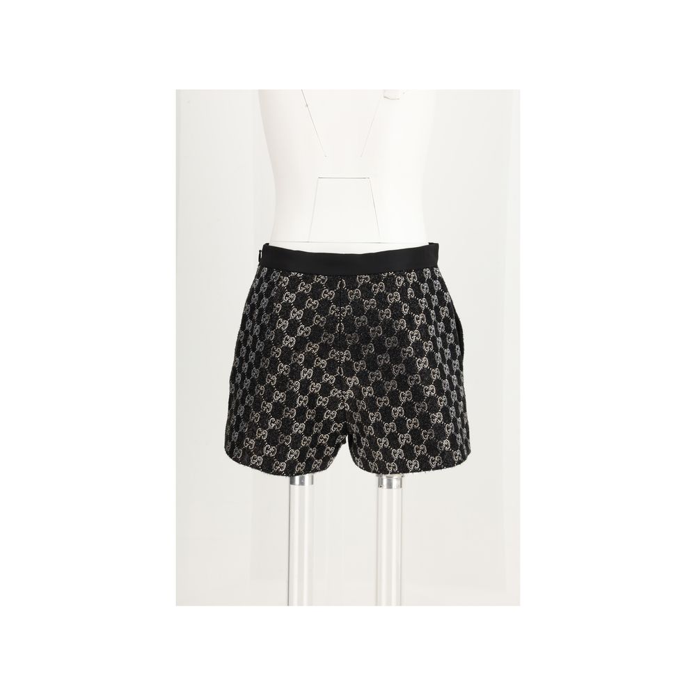 Gucci Black Viscose Bermuda Shorts