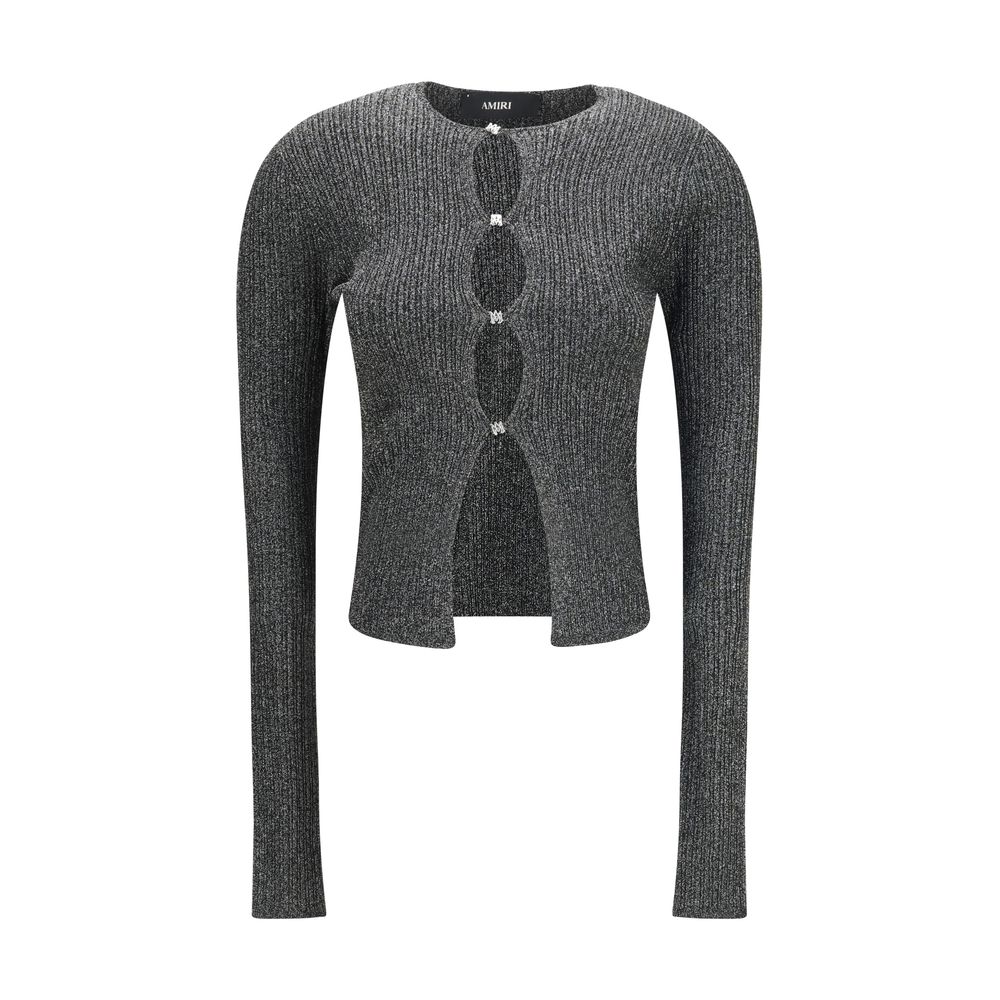 Amiri Black Viscose Cardigan