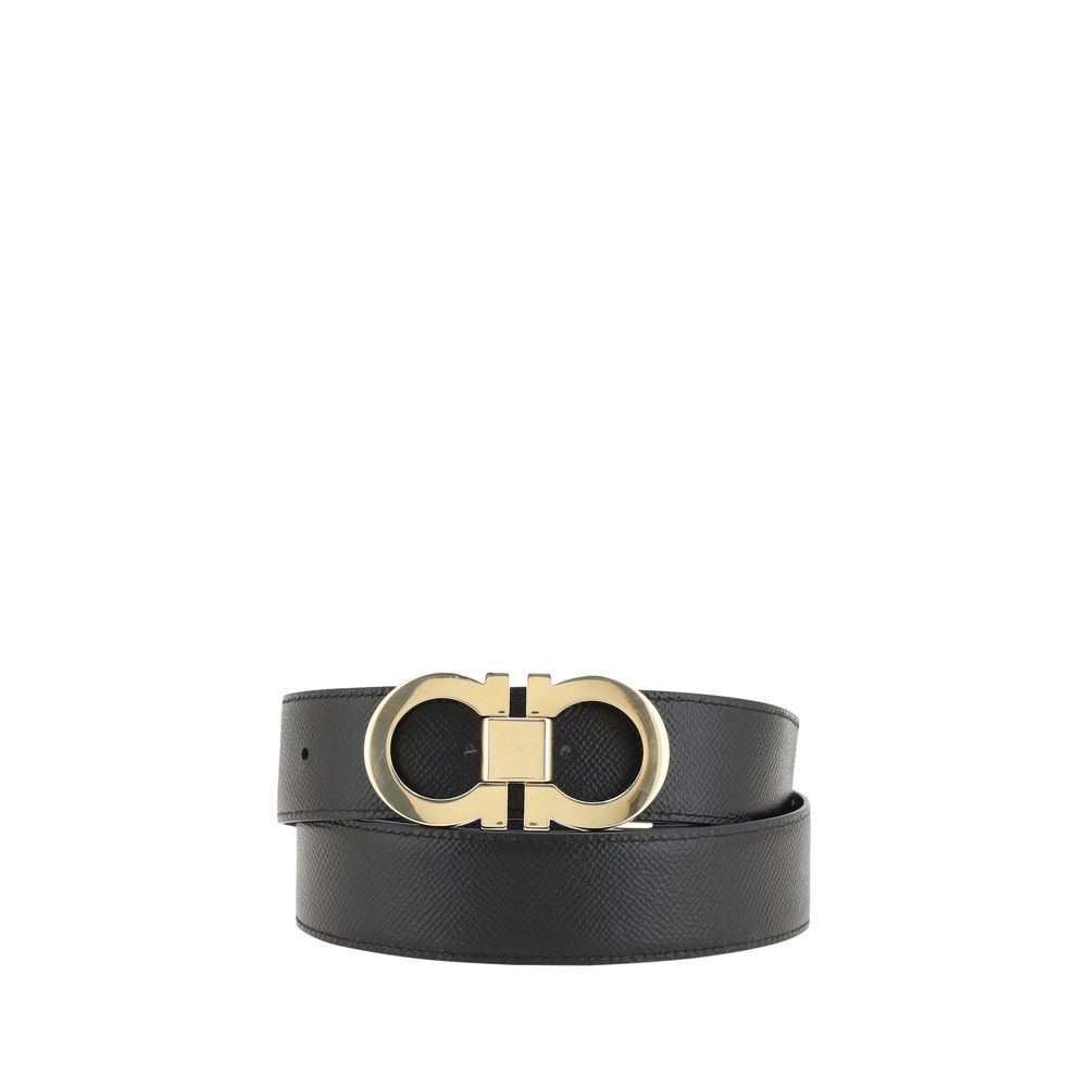 Ferragamo Blue Calf Leather Bos Taurus Belt