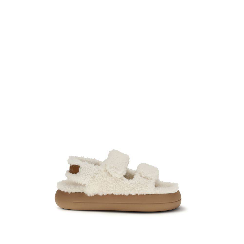 Moon Boot White Polyamide Slippers