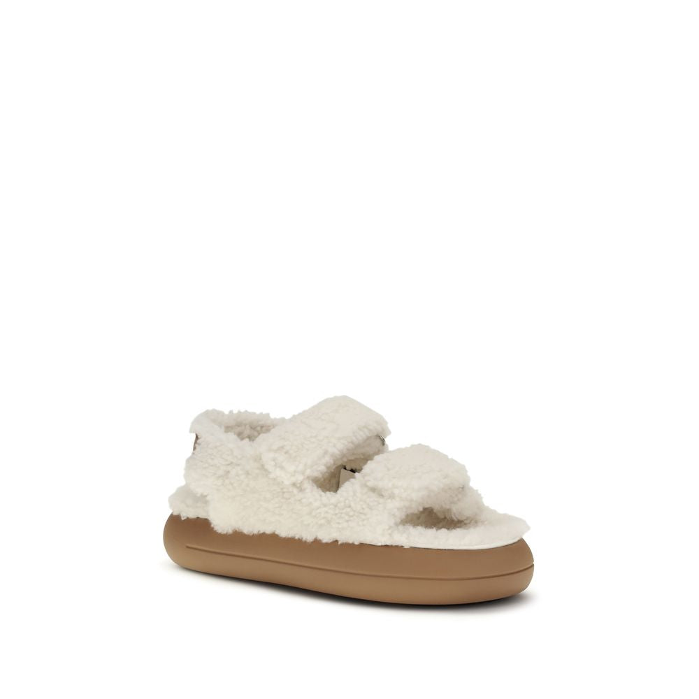 Moon Boot White Polyamide Slippers
