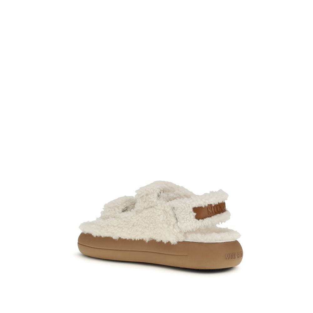 Moon Boot White Polyamide Slippers