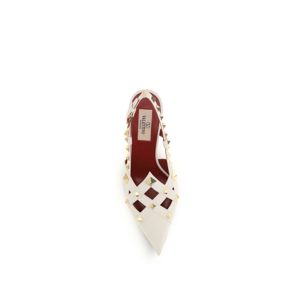Valentino Garavani Beige Goatskin High Heel Pumps
