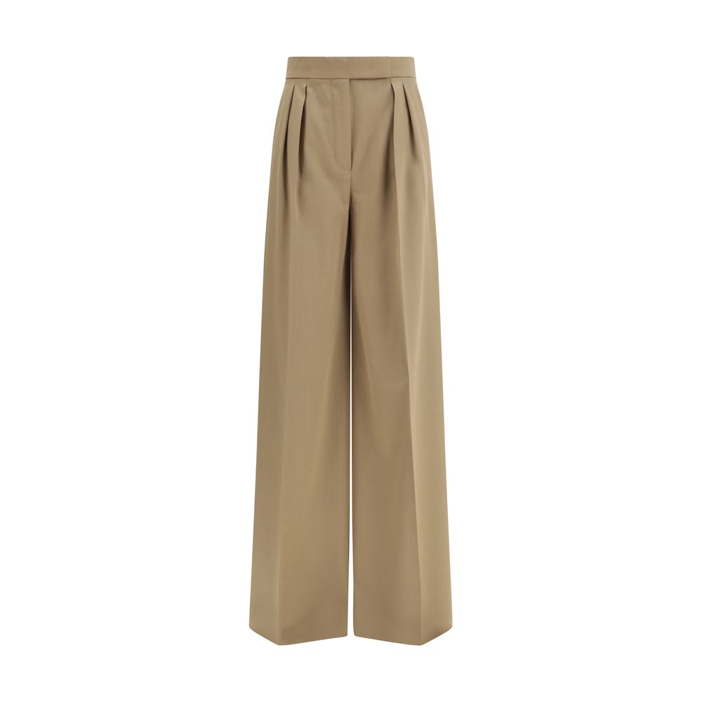 Max Mara Beige Wool Casual Pants