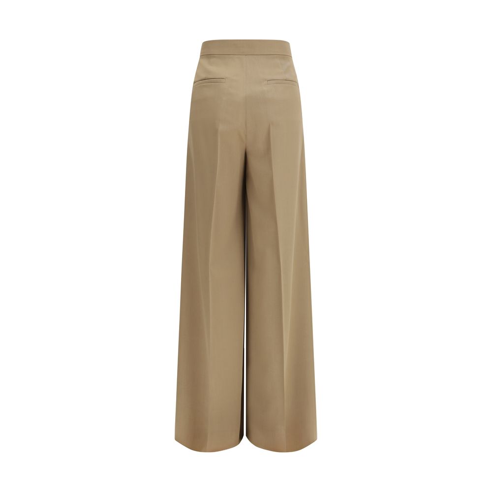 Max Mara Beige Wool Casual Pants