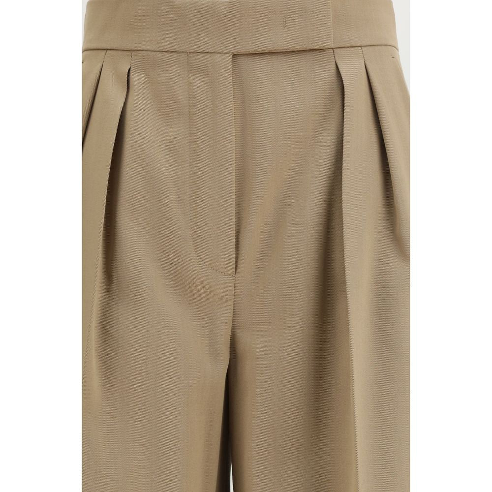Max Mara Beige Wool Casual Pants