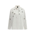 PINKO White Calf Leather Bos Taurus Shirt