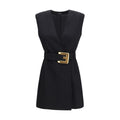 Balmain Black Wool Cocktail Dress