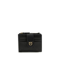 PINKO Black Calf Leather Bos Taurus Wallet