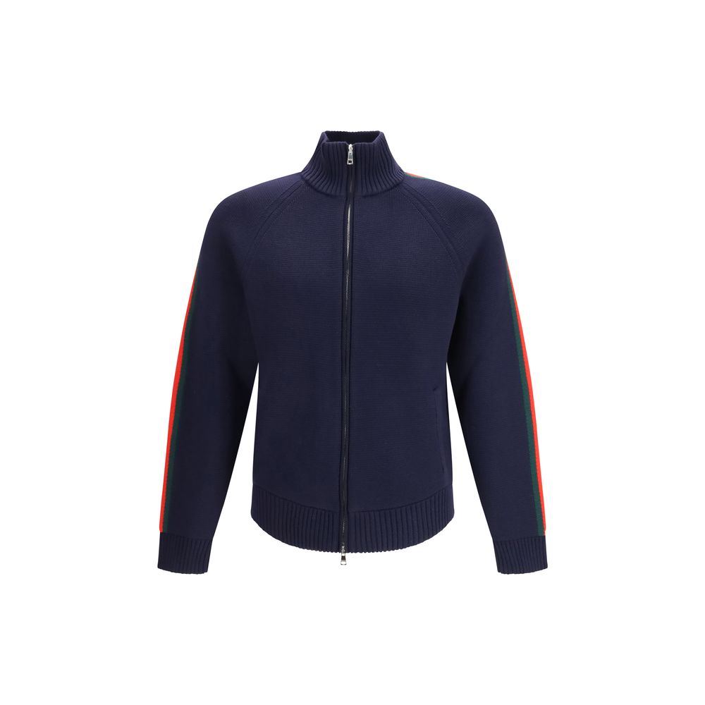 Gucci Blue Wool Full-Length Jacket