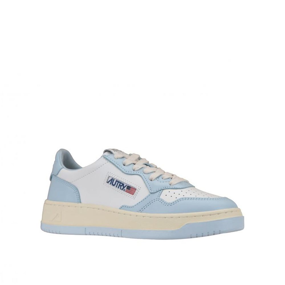 Autry Blue Leather Low Top Sneakers