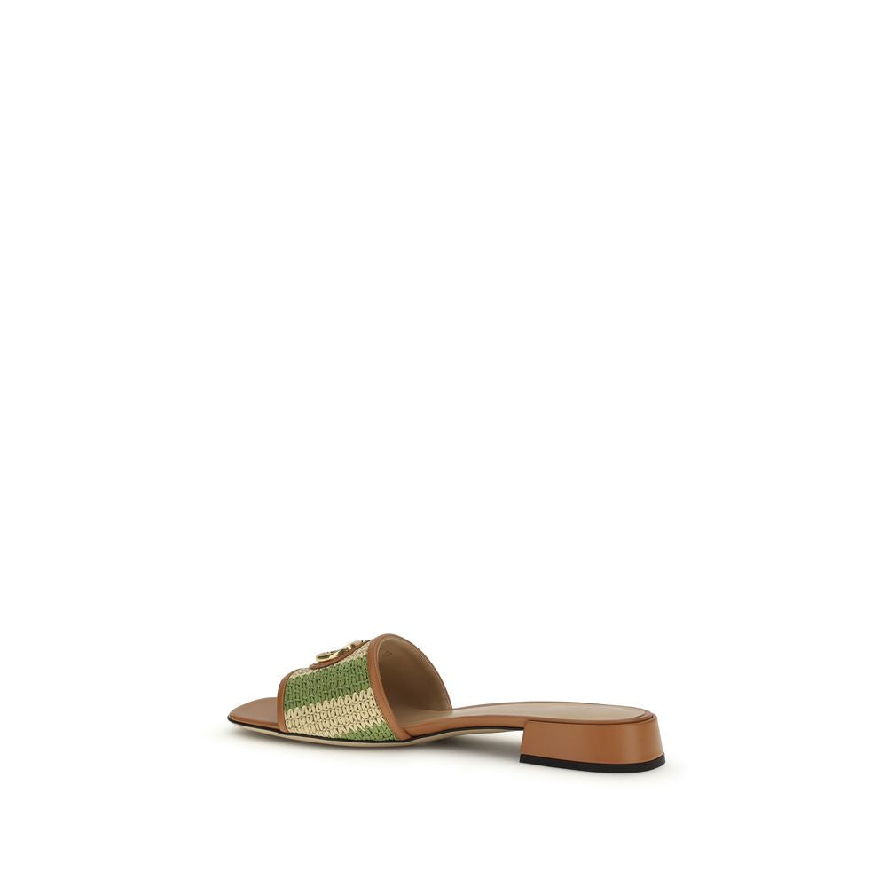 Valentino Garavani Multicolor Viscose Flat Sandals